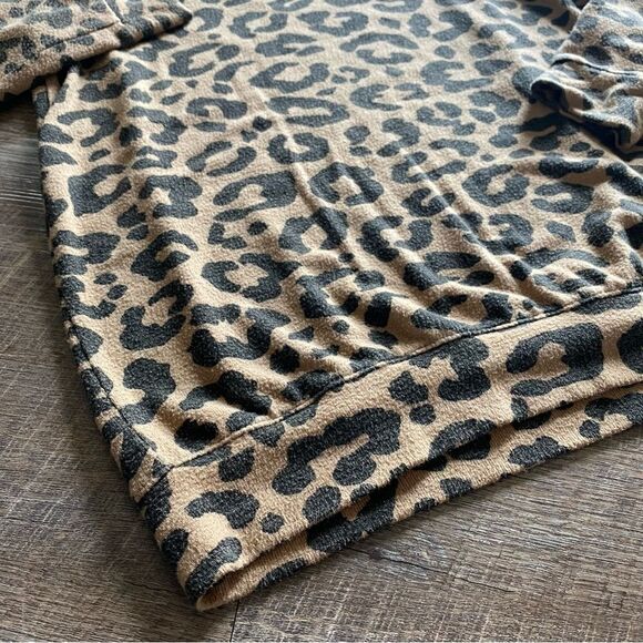 BUFFALO David Bitton Leopard Sweatshirt Soft Animal Print Small Sweater - Picture 8 of 12